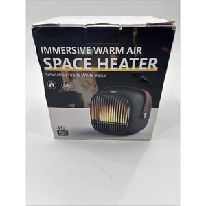 H2‎  Immersive Warm Air Space Heater ~ Simulation Fire & White Noise New